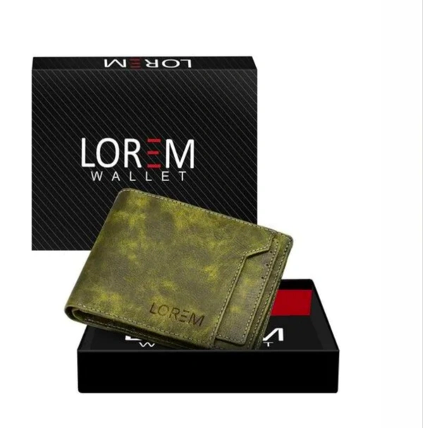 Aspora- Textured Bi Fold Wallet - Green, FS