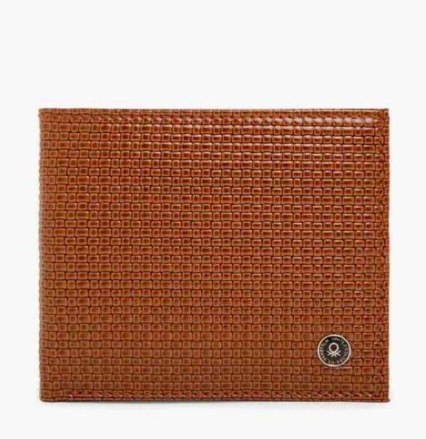United Colors Of Benetton- Textured Bi Fold Wallet - Black,Tan, OS