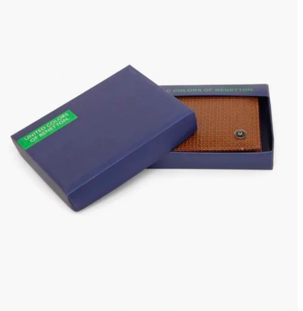 United Colors Of Benetton- Textured Bi Fold Wallet - Black,Tan, OS