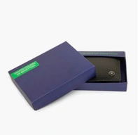 United Colors Of Benetton- Textured Bi Fold Wallet - Black,Tan, OS