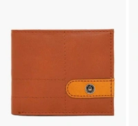United Colors Of Benetton- Bi Fold Wallet with stitched accent - navy blue, tan, OS