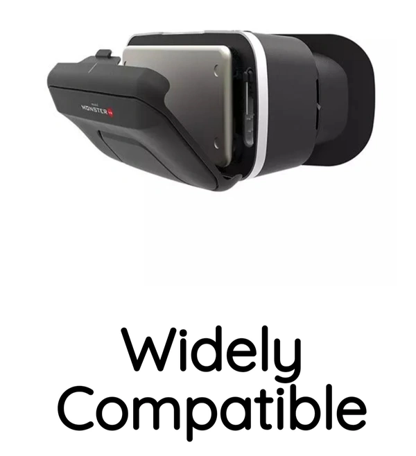 Irusu- Monster VR Headset(2021) - Compatible Devices: Mobiles with Gyroscope sensor and accelerometer, Black