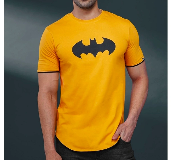 The Souled Store Batman- Protector Of Gotham Drop Cut T-Shirt - Yellow, XS,S,M,L,XL,XXL