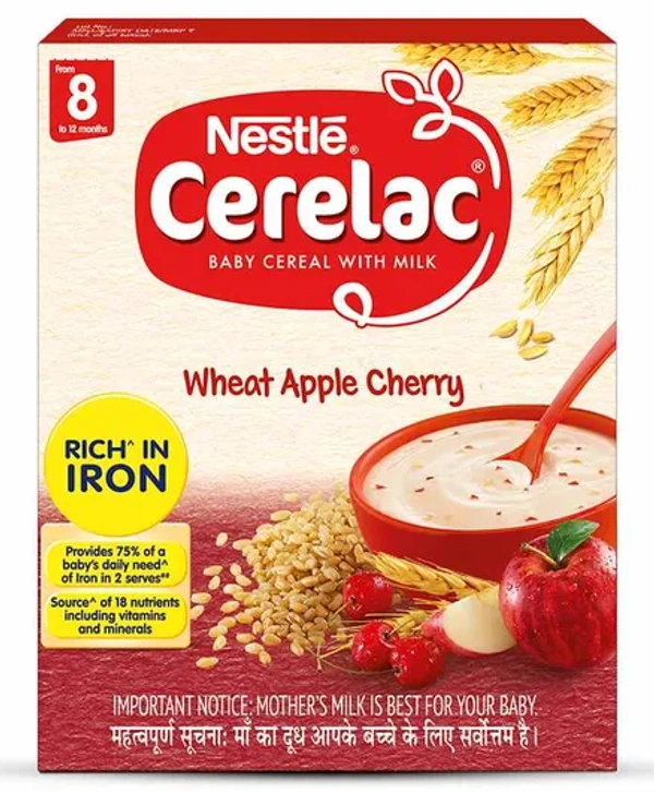 CERELAC STAGE 2 - 300G, 8-12 months, WHEAT APPLE CHERRY