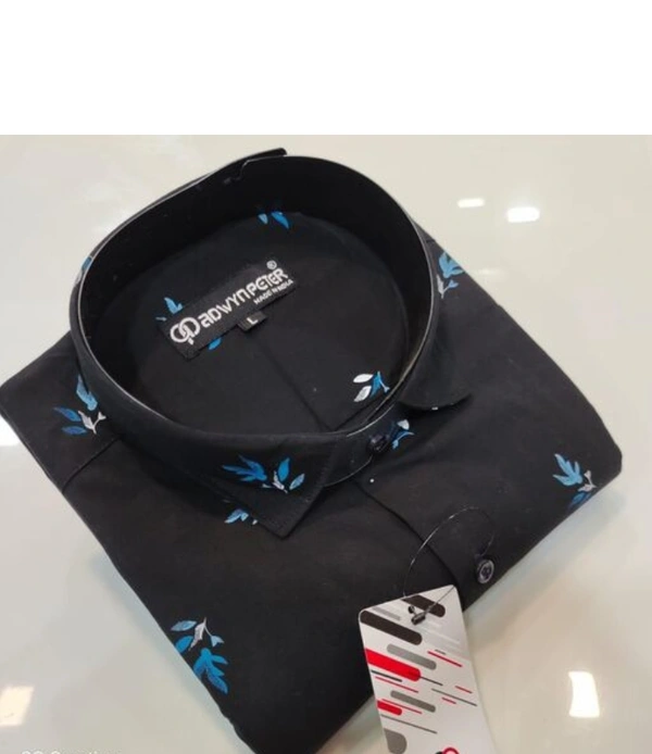 Cotton Shirt  - Black, white, blue