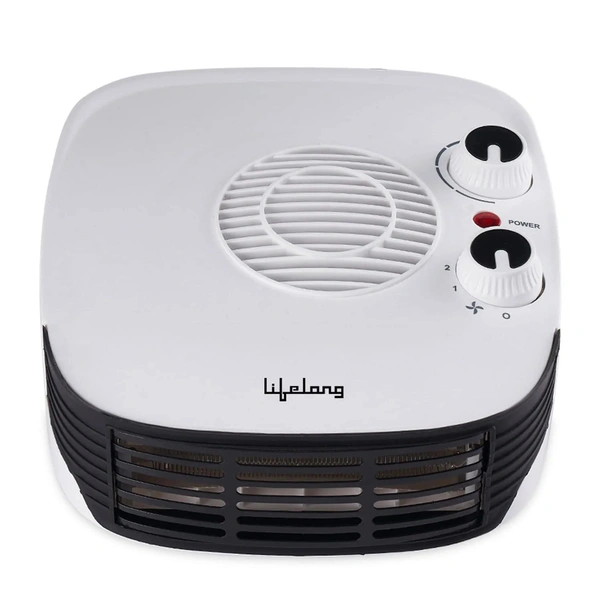 LIFE line room heater Lifelong LLFH921 Regalia 2000 W Fan Heater, 3 Air Settings, Room Heater with Overheating Protection, 1 Year Warranty ( White, (ISI Certified, Ideal for small to medium room/area) - White black