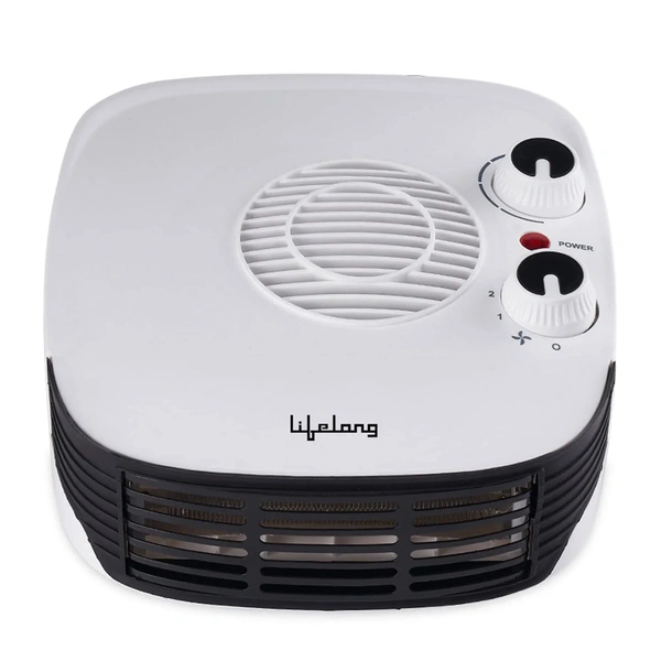 LIFE line room heater Lifelong LLFH921 Regalia 2000 W Fan Heater, 3 Air Settings, Room Heater with Overheating Protection, 1 Year Warranty ( White, (ISI Certified, Ideal for small to medium room/area) - White black
