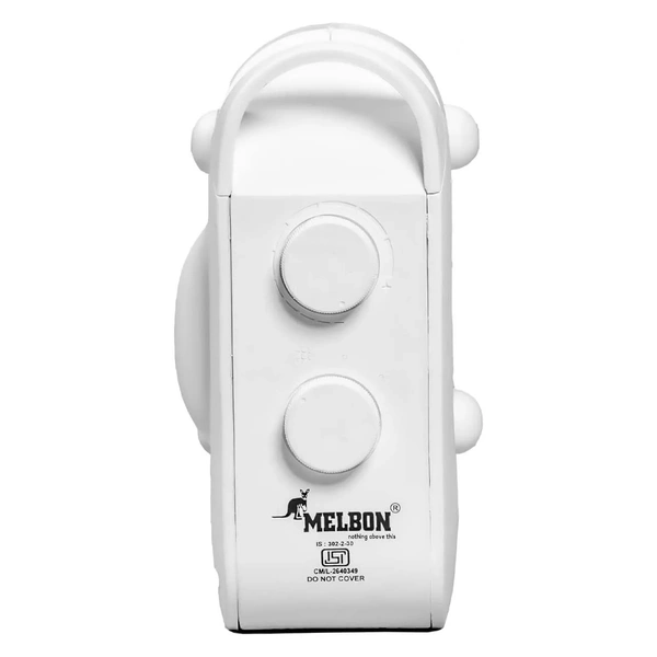 Melbon MELBON Electric Fan Heater 2000 Watts Variable Temperature Control Cool/Warm/Hot Air Selector | Over Heat Protection | ISI Certification, White (DL-905) - white color