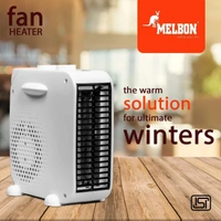 Melbon MELBON Electric Fan Heater 2000 Watts Variable Temperature Control Cool/Warm/Hot Air Selector | Over Heat Protection | ISI Certification, White (DL-905) - white color