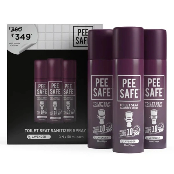 Toilet Seat Sanitizer Spray (Lavender) - 50 ml (Pack of 3)