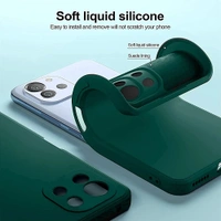 Samsung Galaxy M32 Mobistyle Slim Matte Liquid Silicon TPU Shockproof Slim Back Cover Case for Samsung M32 (Dark Green) - Green