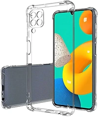Samsung Galaxy M33 Explocart Soft Shockproof Crystal Clear TPU Back Cover Case with Edges Compatible with Samsung Galaxy M33 5G - Transparent92%off - White