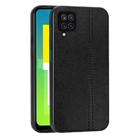 Samsung Galaxy M33-Black Amazon Brand - Solimo Leather Mobile Cover (Soft & Flexible Back case), for Samsung Galaxy M12-Black