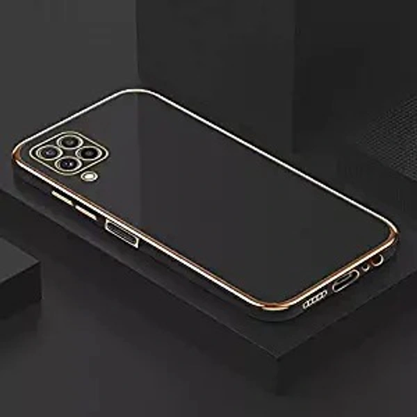Samsung Galaxy M33 5G, Black) Apurb Store for Samsung Galaxy M33 5G Luxury Square Plating Phone Case Solid Color Soft Silicone Back Cover (for Samsung Galaxy M33 5G, Black)