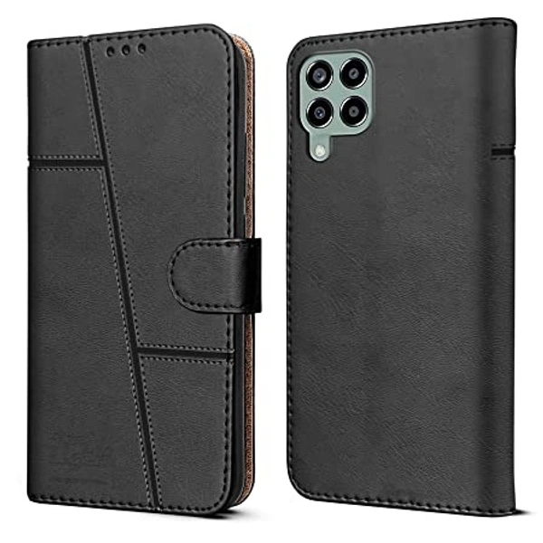 Samsung Galaxy M33 5G Inktree Samsung Galaxy M33 5G Flip Case | Premium Leather Finish Flip Cover | with Card Pockets | Wallet Stand |Complete Protection Flip Cover for Samsung Galaxy M33 5G