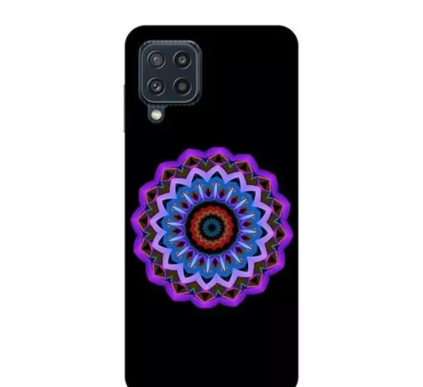 samsung galaxy m32 4g TIKLUP™ Hard Back Case Cover for Samsung Galaxy M32 4G | Black Love, Purple, Traditional, Mandala 5734