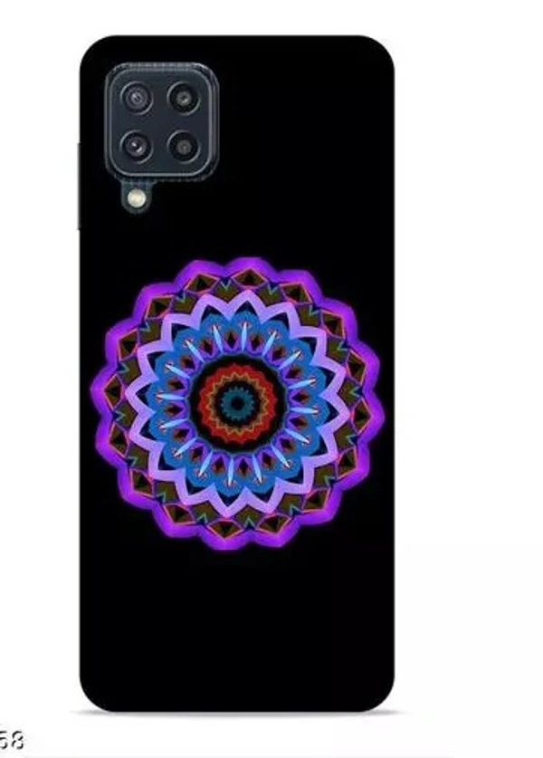 samsung galaxy m32 4g TIKLUP™ Hard Back Case Cover for Samsung Galaxy M32 4G | Black Love, Purple, Traditional, Mandala 5734
