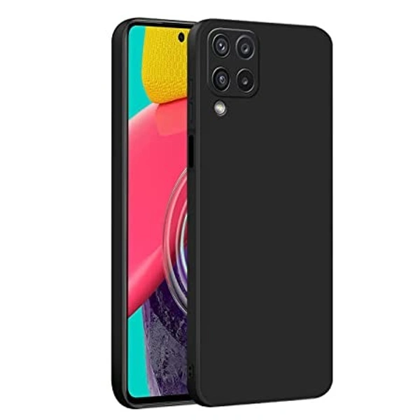 Samsung Galaxy M53 5G (Silicone Black) LIRAMARK Silicone Soft Back Cover Case for Samsung Galaxy M53 5G (Silicone Black)
