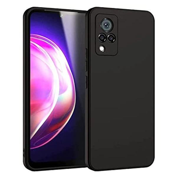 Vivo V21 5G / V21 4G (Silicone Black) LIRAMARK Silicone Soft Back Cover Case for Vivo V21 5G / V21 4G (Silicone Black)