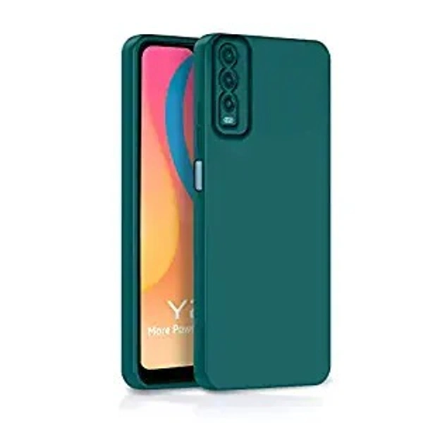 Vivo Y12s / Y20 / Y20i / Y20G (Green) Pikkme Vivo Y12s / Y20 / Y20i / Y20G Back Cover Soft Matte Liquid Silicone TPU | Camera Protection | Shockproof Slim Back Case for Vivo Y12s / Y20 / Y20i / Y20G (Green)