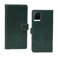 Vivo Y21 2021 - Vintage Green Inktree Vivo Y21 2021 Flip Case | Premium Leather Finish Flip Cover | with Card Pockets | Wallet Stand |Complete Protection Flip Cover for Vivo Y21 2021 - Vintage Green