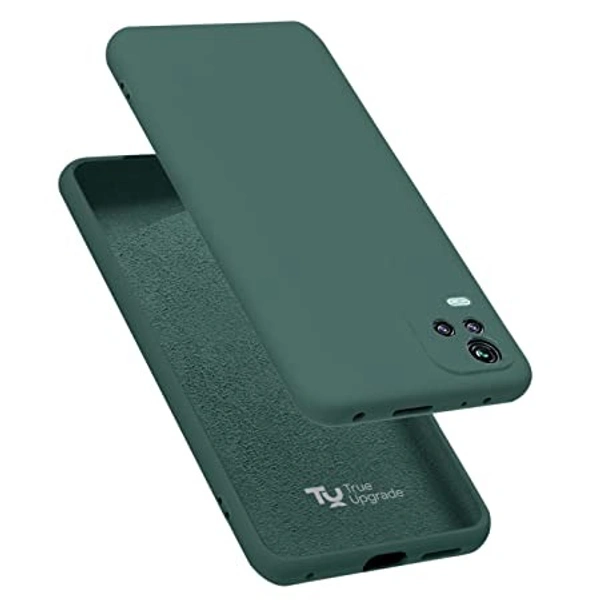 Vivo Y21 2021/Y33s TRUEUPGRADE तरल सिलिकॉन बैक कवर केस Vivo Y21 2021/Y33s के लिए संगत | माइक्रोफाइबर इनसाइड | Vivo Y21 2021/Y33s के लिए 360 डिग्री प्रोटेक्शन बैक केस कवर - हरा