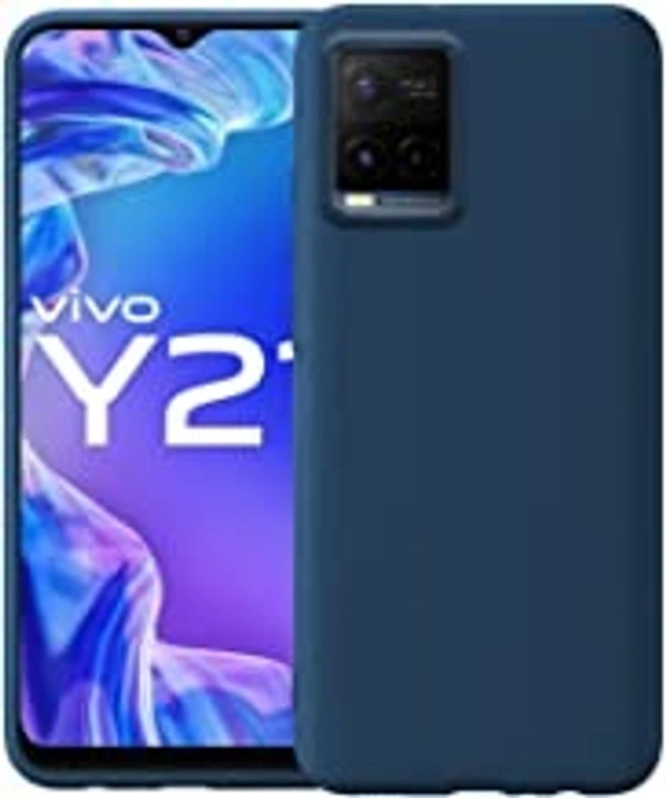 Vivo Y21 (Blue) Accesorios Vivo Y21 Back Cover | Soft Matte Silicone | Camera Protection | Slim | TPU | Shockproof Back Cover Case for Vivo Y21 (Blue)