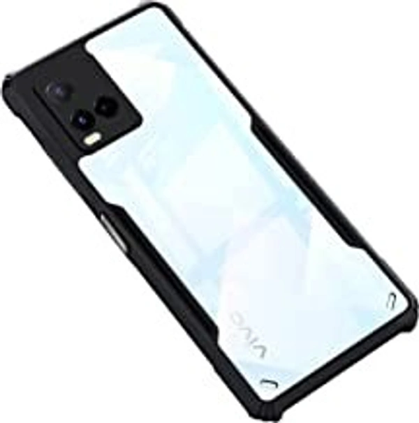 Vivo Y33s / Vivo Y21 2021 Zapcase Back Case Cover for Vivo Y33s / Vivo Y21 2021 | Compatible for Vivo Y33s / Vivo Y21 2021 Back Case Cover | Clear Case with Camera Protection | (TPU + PC | Matte Black)