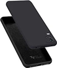 Vivo Y21 2021/Y33s TRUEUPGRADE लिक्विड सिलिकॉन बैक कवर केस Vivo Y21 2021/Y33s के लिए इस्तेमाल होने वाला | माइक्रोफाइबर इनसाइड | Vivo Y21 2021/Y33s के लिए 360 डिग्री प्रोटेक्शन बैक केस कवर - काला