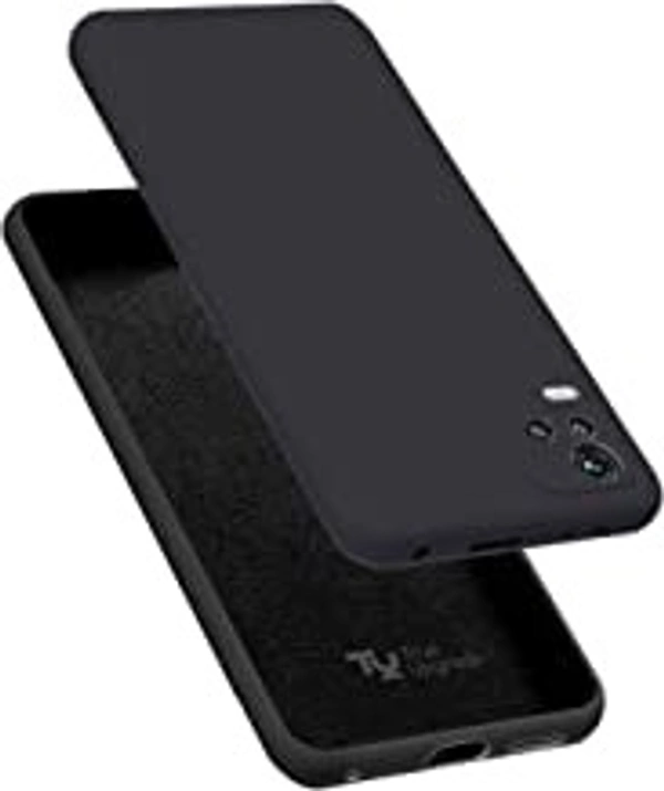 Vivo Y21 2021/Y33s TRUEUPGRADE लिक्विड सिलिकॉन बैक कवर केस Vivo Y21 2021/Y33s के लिए इस्तेमाल होने वाला | माइक्रोफाइबर इनसाइड | Vivo Y21 2021/Y33s के लिए 360 डिग्री प्रोटेक्शन बैक केस कवर - काला