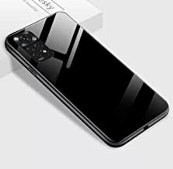 Redmi Note 11 Pro/ 11 Pro+ 5G (Black) CLICKFLEEK Luxurious Glass Back Case Cover for Xiaomi Redmi Note 11 Pro/Redmi Note 11 Pro+ Plus 5G | Soft Edge Protective TPU Bumper | Stunning Design for Xiaomi Redmi Note 11 Pro/ 11 Pro+ 5G (Black)
