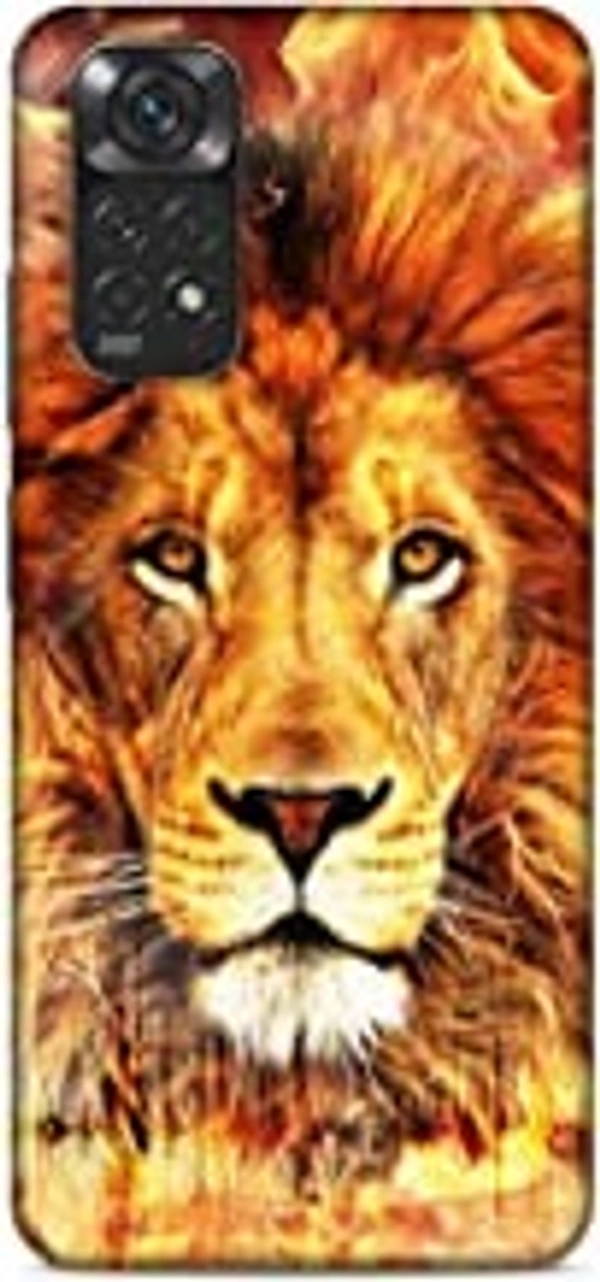 Redmi Note 11 5G CLEOK Back Cover for Redmi Note 11 5G (Lion's face) 3D Printed Design Phone Back Hard Plastic Cover Case for Redmi Note 11 5G