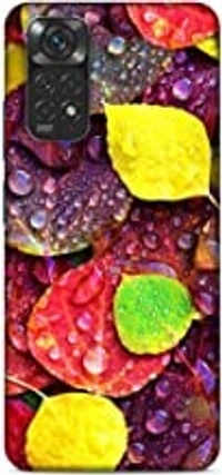 Redmi Note 11 5G CLEOK Back Cover for Redmi Note 11 5G (Lovely Colorfull Lovely Leaves) 3D Printed Design Phone Back Hard Plastic Cover Case for Redmi Note 11 5G