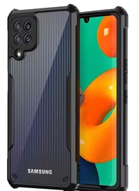 SAMSUNG GALAXY A22 4G Anvika Eagle Case Cover for Samsung Galaxy A22 4g Translucent Case Cover,Eagle Case Hard PC Back TPU Bumper Shockproof Mobile Back Cover for Samsung Galaxy A22 4g (Black)