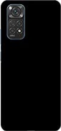 REDMI NOTE 11 4G Casotec Plastic Solid Black Design 3D Printed Hard Back Cover for Mi Redmi Note 11 4G / Redmi Note 11S 4G