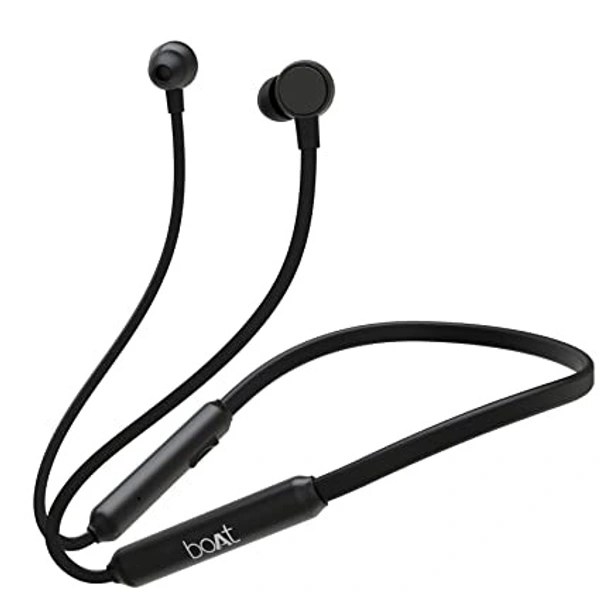सिग्नेचर साउंड, BT v5.3 और IPX4 (एक्टिव काला) boAt Rockerz 103 Pro Bluetooth नेकबैंड Beast™ मोड के साथ (40ms लो लेटेंसी), ENx™ Tech, ASAP™ चार्ज (फास्ट चार्ज), 20HRS प्लेबैक तक, सिग्नेचर साउंड, BT v5.3 और IPX4 (एक्टिव काला)