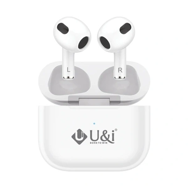 Mic Bluetooth Headset (White, True Wireless) U&i 3G series 30 Hours Battery Backup True Wireless Stereo Earbuds and Mic Bluetooth Headset (White, True Wireless)