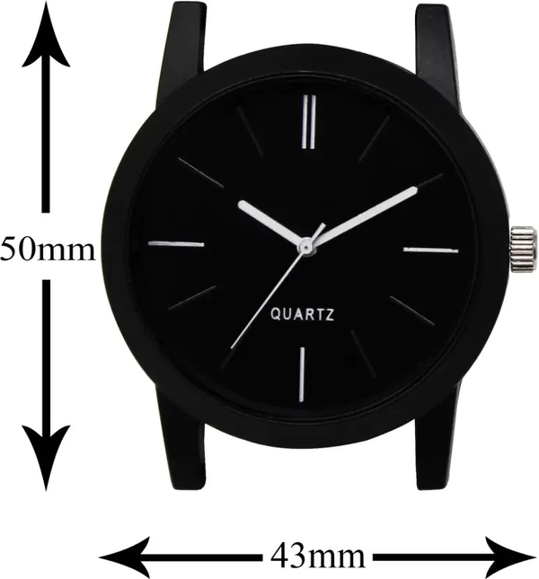Nakoda Stainless Steel Watch Series Analogue Men's Watch (Black Dial Mens Long Colored Strap)