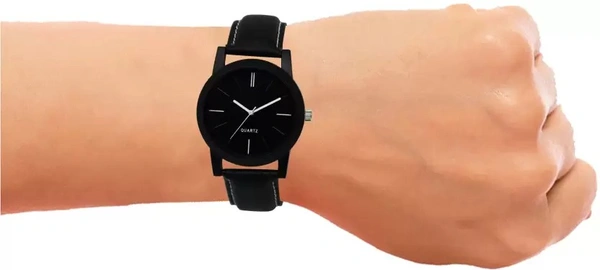Nakoda Stainless Steel Watch Series Analogue Men's Watch (Black Dial Mens Long Colored Strap)