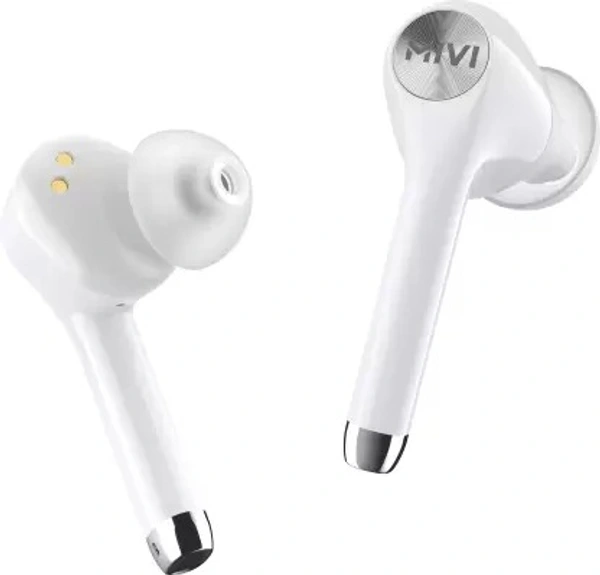 Mivi DuoPods M80 True Wireless Bluetooth Headset with aptX Audio Bluetooth Headset (White, True Wireless)