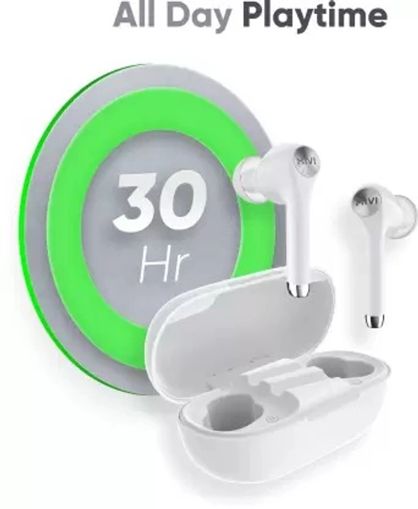 Mivi DuoPods M80 True Wireless Bluetooth Headset with aptX Audio Bluetooth Headset (White, True Wireless)