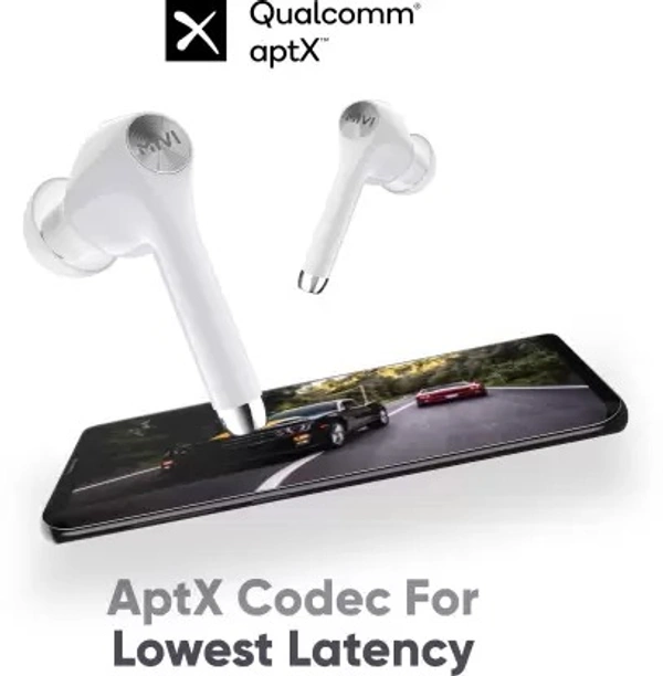 Mivi DuoPods M80 True Wireless Bluetooth Headset with aptX Audio Bluetooth Headset (White, True Wireless)