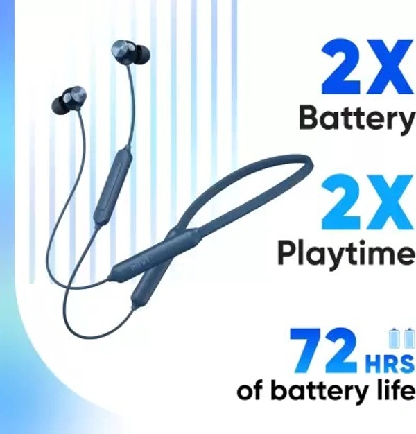 Mivi Collar Classic Pro TWS Neckband with 72 Hours of Playtime & Fast charging Bluetooth Headset (Blue, In the Ear)