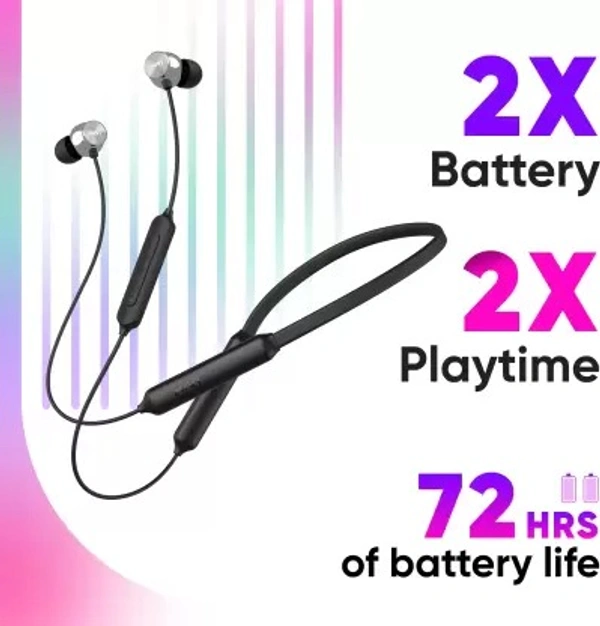 Mivi Collar Classic Pro TWS Neckband with 72 Hours of Playtime & Fast charging Bluetooth Headset (Black, In the Ear)