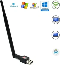 Adapter USB Adapter (Black) USB Adapter (Black) MIFKRT Wifi Antenna Dongle Connector 802.11n Wi Fi 2.4GHz Wireless LAN Network Card For All PC Desktop & Laptop USB Adapter USB Adapter (Black) USB Adapter (Black) - BLACK