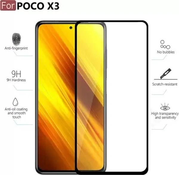 Poco X3, Poco X2, Oppo A12, Poco F3 GT (Pack of 1) iZAP Tempered Glass Guard for Poco X3 pro, Poco X3, Poco X2, Oppo A12, Poco F3 GT (Pack of 1)