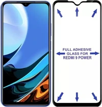 Redmi 9A, Redmi 9i, (11D Tempared Glass) (Pack of 1) Gorilla Elite Edge To Edge Tempered Glass for Mi Redmi 9 Power, Redmi 9 Power, Poco M2, Poco M3, Redmi 9 Prime, Redmi 9A, Redmi 9i, (11D Tempared Glass) (Pack of 1)