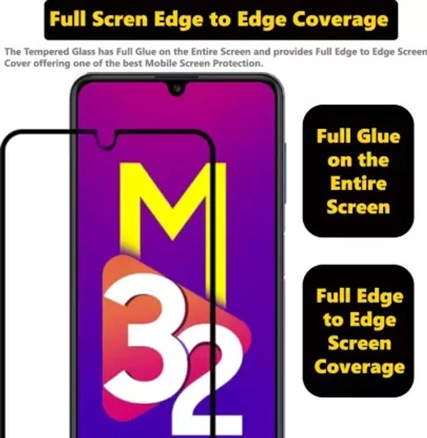 M32 5G and Other 6.5 inch Models) (Pack of 1) SmartBuy Edge To Edge Tempered Glass for Samsung Galaxy M32, Samsung Galaxy A32, Samsung Galaxy A31, Samsung Galaxy A22, Samsung Galaxy F22, (Will Not Fit M32 5G and Other 6.5 inch Models) (Pack of 1)
