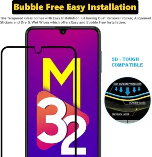 M32 5G and Other 6.5 inch Models) (Pack of 1) SmartBuy Edge To Edge Tempered Glass for Samsung Galaxy M32, Samsung Galaxy A32, Samsung Galaxy A31, Samsung Galaxy A22, Samsung Galaxy F22, (Will Not Fit M32 5G and Other 6.5 inch Models) (Pack of 1)