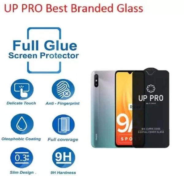 PRO Branded Glass With Camera Cut) (Pack of 1) S-Softline Edge To Edge Tempered Glass for Redmi 9A Sport, (Premium UP PRO Branded Glass With Camera Cut) (Pack of 1)